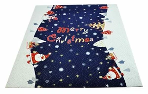 Blauer Teppich WEIHNACHTSMANN Läufer 100x110 cm. B4 - Bild 1 von 4