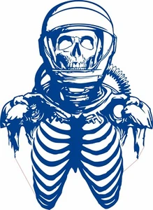 Zombie Astronaut Skeleton Skull Space Car Boat Truck Window Vinyl Decal Sticker - Picture 1 of 2