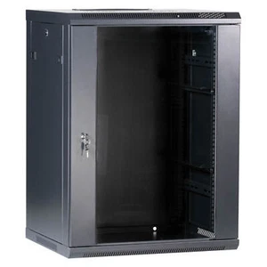 19"Wandgehäuse Netzwerkschrank Serverschrank 15HE Tiefe 500mm schwarz ProfiPatch - Photo 1/12