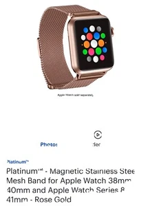 Platinum Apple Watch Band - Picture 1 of 3