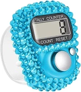 Blue Electronic Finger Tally Counter Portable Digital Display Tally Counter C... - Picture 1 of 7