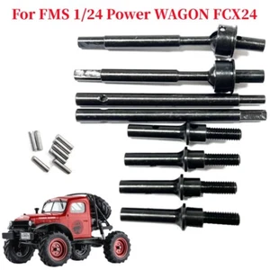 For FMS 1/24 Power WAGON FCX24 Car Metal Front/Rear CVD Drive Shaft Upgrade Kit - Picture 1 of 9