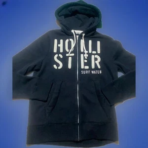 NWOT HOLLISTER By Abercrombie & FITCH FULL ZIP Hoodie JACKET LARGE Surf Watch - Picture 1 of 12