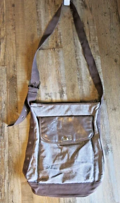 Bolso Bandolera Cutter & Buck Cuero Borde Marrón Mensajero Foto 1 de 4