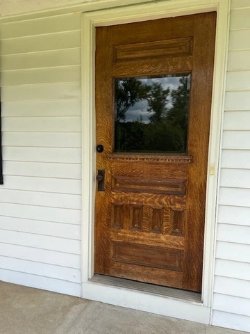 Vintage solid oak exterior door 36x80 Cover