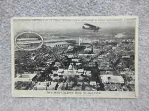 1929 Spirit of St Louis SISTER SHIP FLYING over WASHINGTON DC POSTCARD  Unused - Picture 1 of 2