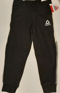 Girls Slim Jogger Pant Reebok Size XS (4-5) Pull Up Activewear Black Color Block - Picture 1 of 5