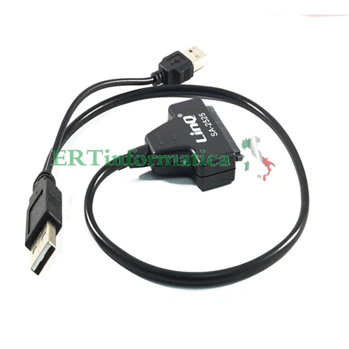 CONVERTITORE ADATTATORE SATA USB 2.0 PER HARD DISK SATA 2.5' ADATTATORE SATA USB - Immagine 1 di 1