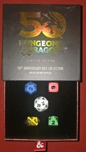 Dungeons & Dragons D&D 50th Anniversary Metal Holmes Replica Dice Set (New) - Picture 1 of 3