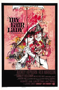 My Fair Lady (1964) Audrey Hepburn Rex Harrison cartel de película estampado 6 - Imagen 1 de 1