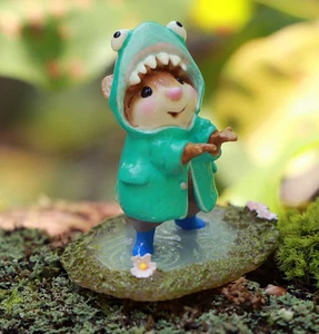 Wee Forest Folk SHARK PUDDLE JUMPER, WFF# M-758d, LTD 2025 Raincoat Mouse - Picture 1 of 2