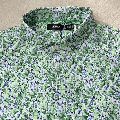Ralph Lauren RLX Shirt Men’s XXL Golf Polo Performance Stretch Wicking Floral - image 1 of 4