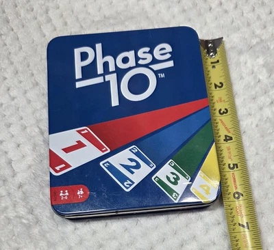 Juego de cartas fase 10 Mattel caja de hojalata 2019 tarjetas selladas inglés francés bilingüe  Foto 1 de 3