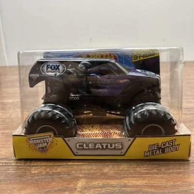 Hot Wheels Monster Jam Cleatus Fox Sports 1 True Metal 1:24 New in Box 2014 - Image 1 of 4