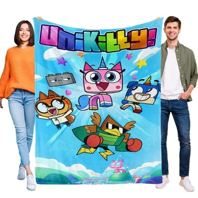 UniKitty Blanket Soft Flannel Bed Sofa Couch Throw Birthday Gift - Image 1 of 4