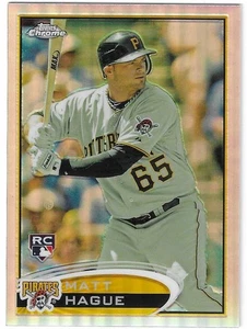 2012 TOPPS CHROME MATT HAGUE REFRACTOR RC #190 PITTSBURGH PIRATES - Picture 1 of 2