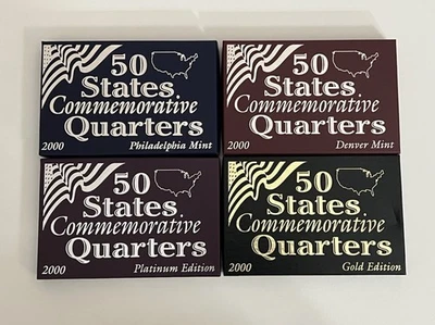 2000 50 States Commemorative Quarters - Denver -Philadelphia-Gold-PLATINUM SET - Image 1 of 4