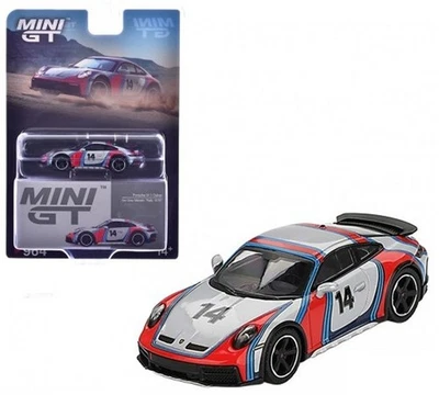 PORSCHE 911 - Dakar ice grey - #14 - 1974 - Rally - MiJo - Mini GT 1:64