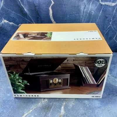 Victrola Hawthorne 7 in 1  Wood Record Player - Turntable Brand New - Image 1 of 4