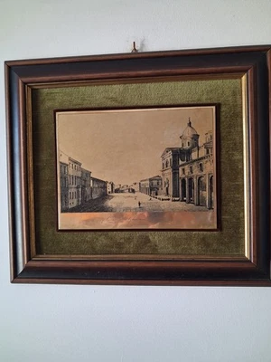 QUADRO IN ARGENTO CORSO DELLA GHIARA IN REGGIO VEDI FOTO - Immagine 1 di 3