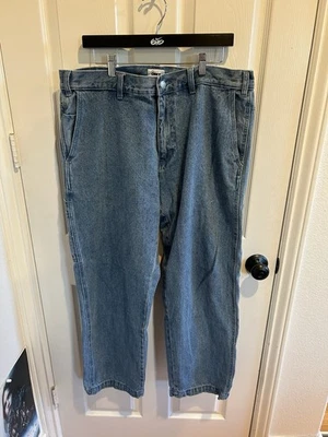 Obey Men's Light Blue Relaxed Denim Jeans Size W 36 - Image 1 of 4