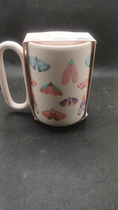 Thymian & Tisch Marke Steinzeug Becher, Soft Touch Schmetterling Kunst, 18,6 flüssige Unzen - Bild 1 von 4