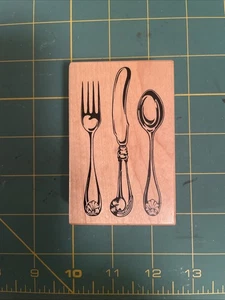 Vintage PSX Viktorianisches Silberbesteck (Gabel Messer Löffel) Essen Gummistempel G-1651 - Bild 1 von 3