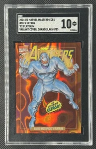 2024 Marvel Masterpieces '92 Platinum Ultron Orange Lava #98-V /25 SGC 10 - Bild 1 von 2