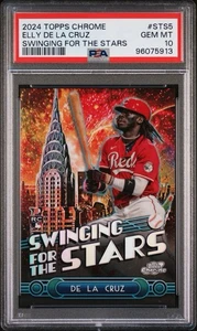 2024 Topps Chrome - Swinging for the Stars Elly De La Cruz #STS-5 (RC) PSA 10 SP - Picture 1 of 3