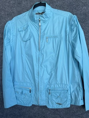 Женская куртка-трансформер Jamie Sadock на молнии с большими карманами синяя для улицы. - Изображение 1 из 4