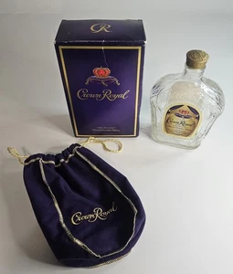 Crown Royal Blended Whiskey LEERE Flasche 750ml / Box / Lila Samtbeutel - Bild 1 von 4