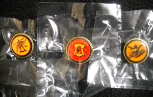 ANHEUSER BUSCH Beer AB Vintage New 3 Pin Promo FREE SHIP Muench Faust Black &Tan - Picture 1 of 4