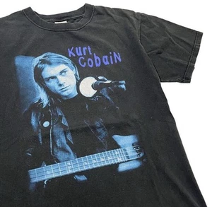 Vintage Kurt Cobain Death Note End Of Music Memorial Tee Shirt - Bild 1 von 4