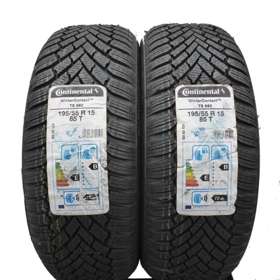 195 55 15 2x Continental 195/55 R15 85T TS860 Winter Tyre 2020 Full - Image 1 of 4