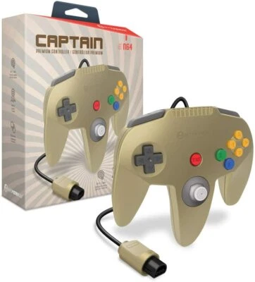 New Hyperkin 'Captain' Premium N64 Gamepad Controller for Nintendo 64 - GOLD - Image 1 of 4