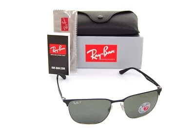 Ray-Ban POLARIZED RB3569 9004/9A 59mm Men Square Metal Sunglasses BLACK GREEN - image 1 of 4