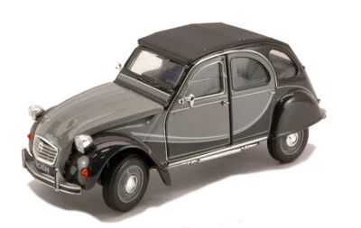 MODELLINO AUTO STATICO WELLY CITROEN 2CV CHARLESTON 1980 GRIGIO/NERO SCALA 1:24 - Immagine 1 di 2