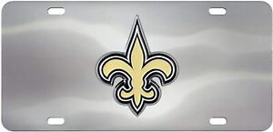 New Orleans Saints License Plate Tag, Premium Stainless Steel Diecast,...