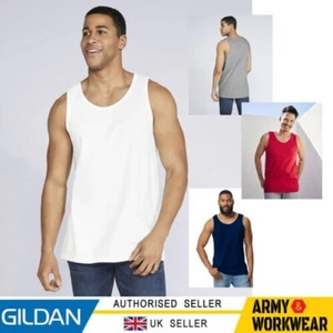 Gildan Softstyle Herren Tank Top Fitness SPORTS Wear Euro Für Ärmellose Westen - Bild 1 von 9