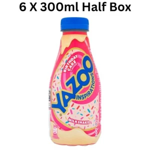 YAZOO Inspirations Birthday Cake Flavour Milkshake 6 X 300ml Halfbox/New Edition - Picture 1 of 2