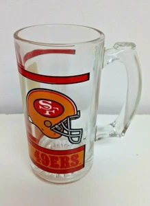San Francisco 49ers  NFL Glass Beer Mug 12.5 oz (NEW) with tag  - Picture 1 of 4