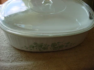 CAZUELA / ASADOR CORNINGWARE CALLAWAY F-2-B OVALADO 2,8 LITROS + TAPA TRANSPARENTE - Imagen 1 de 6