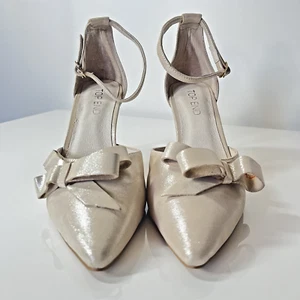Top End women's 38 Au 7.5 shimmer leather stiletto heels bnwb wardrobe essential - Picture 1 of 12