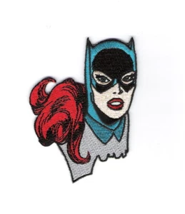 Batman, Batgirl Head and Shoulders Image Embroidered Iron On Patch NEW UNUSED - Picture 1 of 1