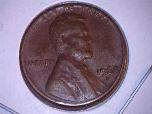 Centavo D Lincoln 1968 - Error Cud Rev. - Imagen 1 de 3