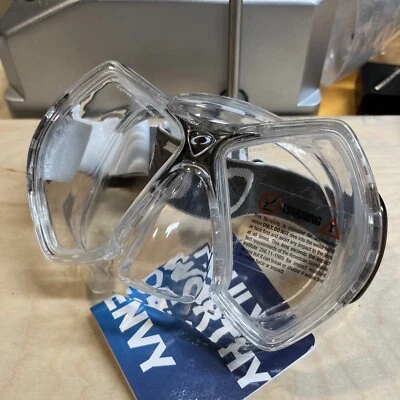 Oceanic Cyanea Dive Mask - Gray/Clear - Comfort Elastic Strap - Scuba Snorkel - Image 1 of 4