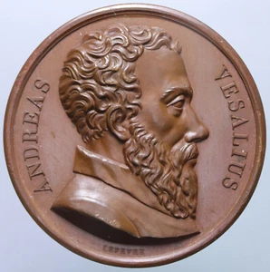 UOMINI ILLUSTRI MEDAGLIA 1820 ANDREA VESALIO OPUS LEFEVRE - Bild 1 von 2
