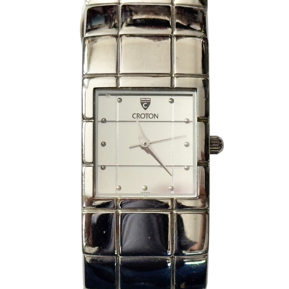 Reloj de cuarzo Croton para mujer tono plata espejo cromo funcionando Foto 1 de 1