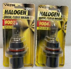 Pair of Victor Halogen 9004 High/Low Beam Bulbs - Picture 1 of 2