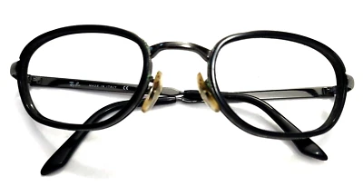 Ray Ban RB3047 W3090 Vintage 90's Black Gunmetal Wrap Sunglasses Frame Italy - Image 1 of 4